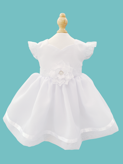 Vestido con media manga con multiflor