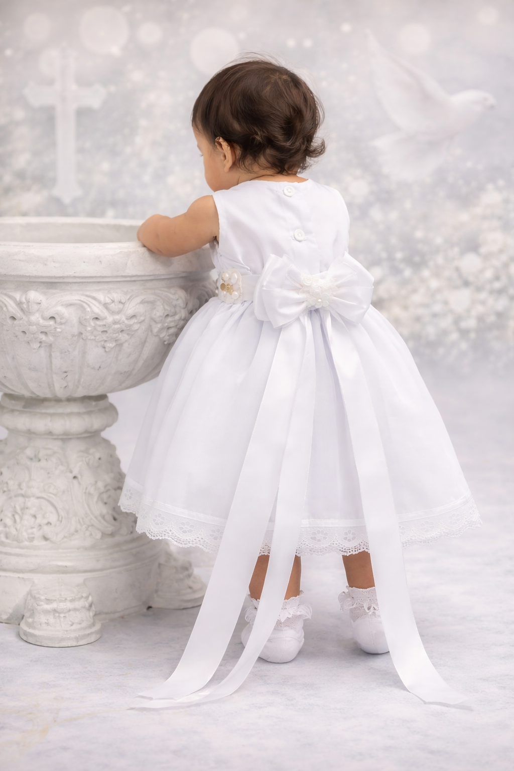 Set de Vestido 3 piezas desmangado con librete + cinturón + calzoncito. Colección palo rosa Estilo 3